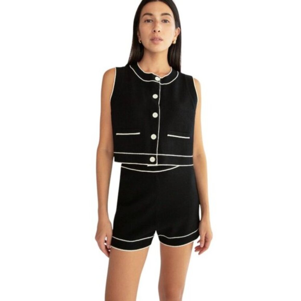 Oak + Fort Button Up Sweater Vest